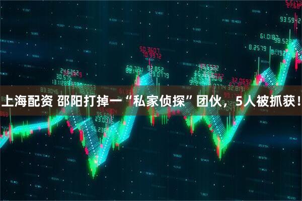 上海配资 邵阳打掉一“私家侦探”团伙，5人被抓获！