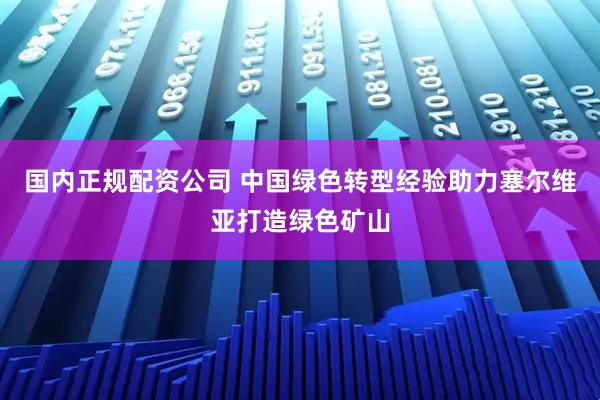 国内正规配资公司 中国绿色转型经验助力塞尔维亚打造绿色矿山